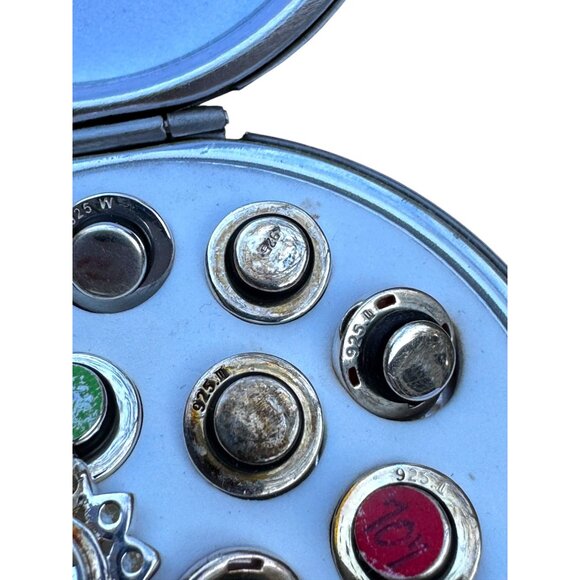 Kameleon Jewel Pop Lot Of 13 Charms With Sterling Silver Jewelry Case & Pendant - Picture 8 of 14